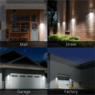 4 LED OUTDOOR BLACK GOLD WALL GATE LAMP UP AND DOWN WALL LIGHT WATERPROOF best