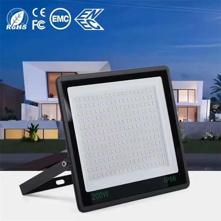 Solas Tuilte faoi stiúir IP66 uiscedhíonach - 10W-300W, DC 12V-220V, Lampa Teilgeoir Inaistrithe Allamuigh