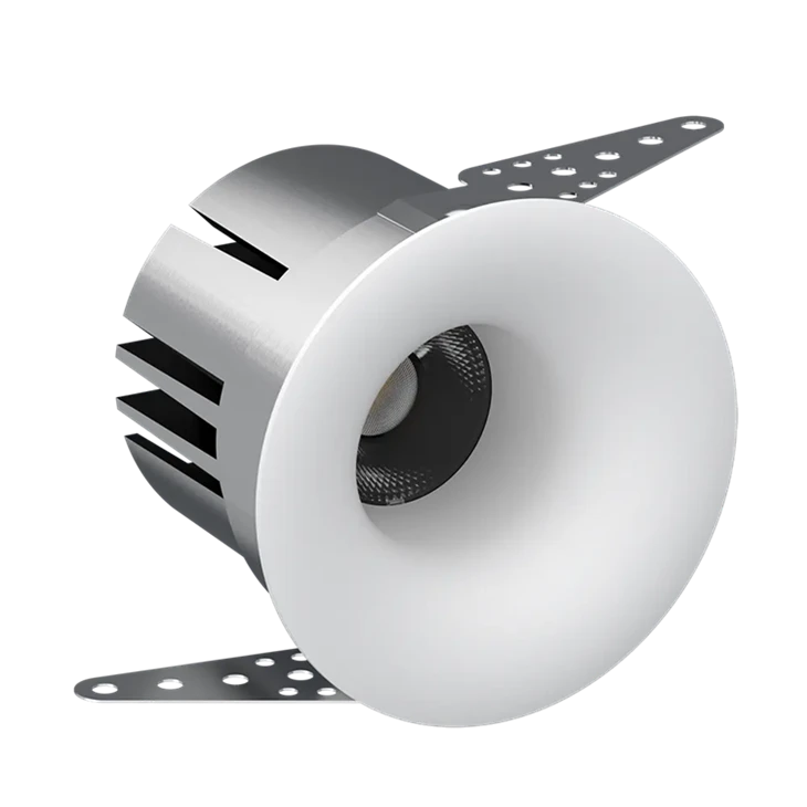 Downlight Slán faoi stiúir 4.5W/20W 3000K 250lm 48mm Gearr-Alúm Scuabtha Bán teolaí