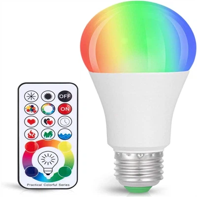 Bolgán Solais a Athróidh Dathanna, 820LM Dimmable E26 10W RGB